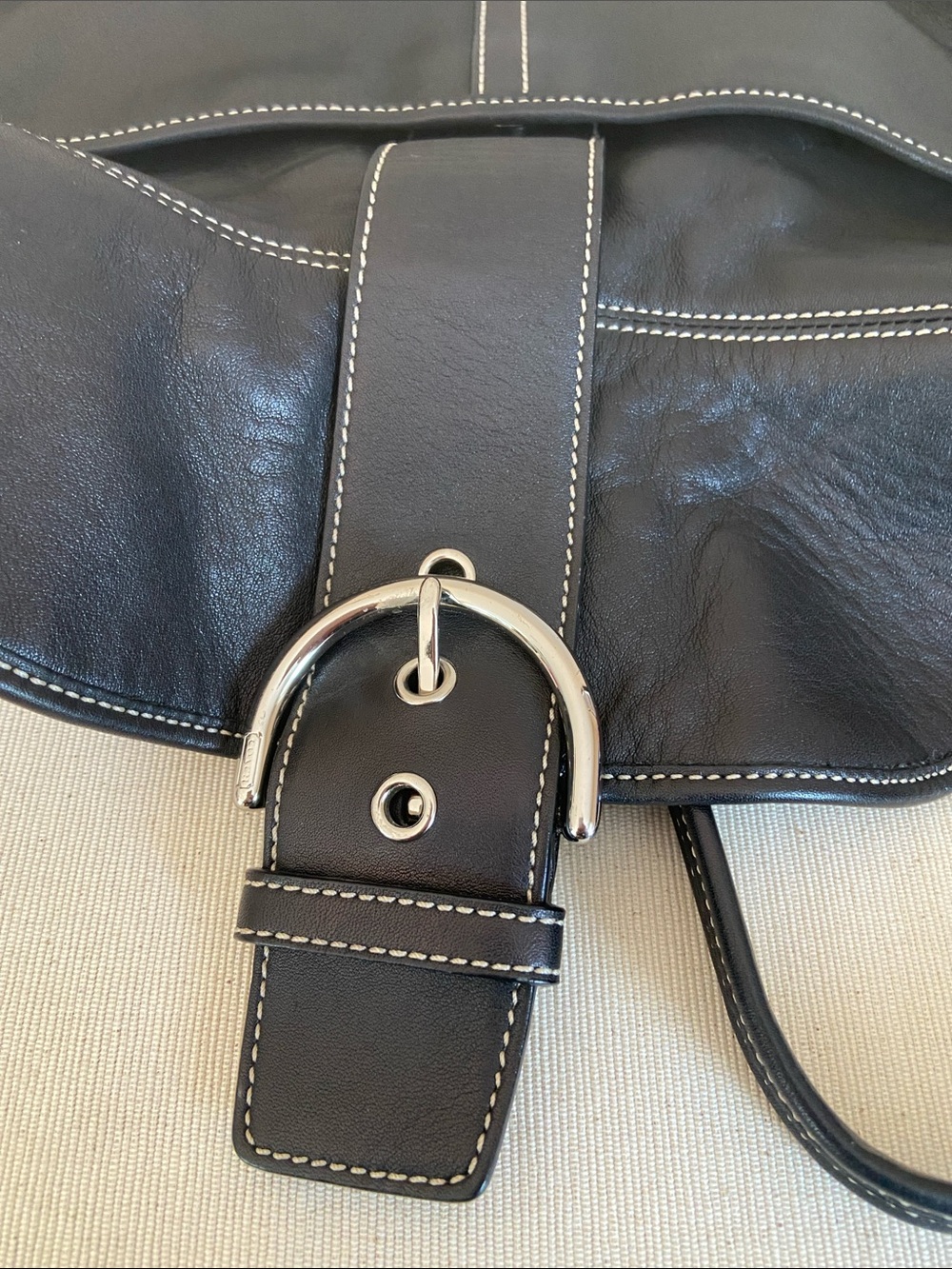 Coach Soho Large Buckle Flap Shoulder Bag Black Leather Style 6248 - Picture 16 of 16